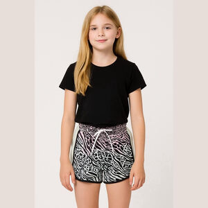 Justice Active Girls Animal Print Ombre Athletic Running Shorts Size 14